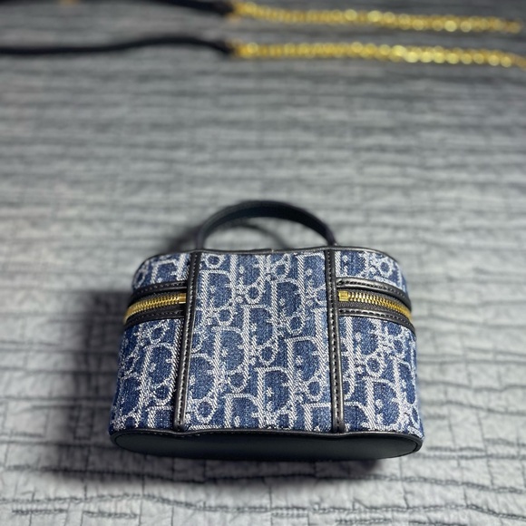 Dior Blue Monogram Vanity Bag - Picture 5 of 6